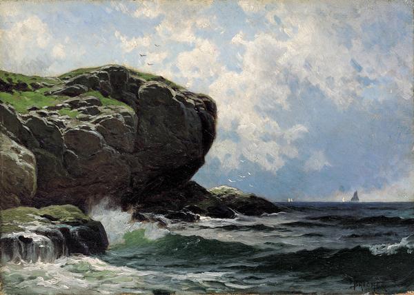 Alfred Thompson Bricher Rocky Head with Sailboats in Distance Germany oil painting art
